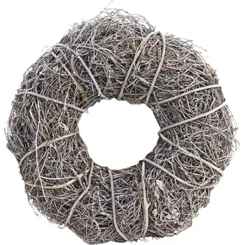MOREX Věnec z větví P0584 – šedý přírodní věnec 25×10×25 cm (k dodekorování)