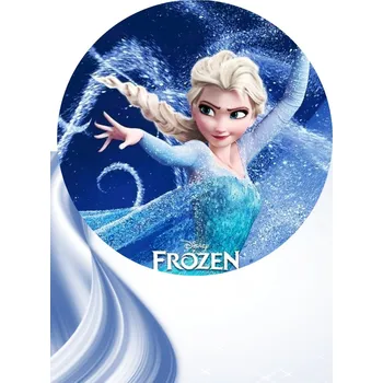 Jedlá dekorace na dort "Frozen 1" 20 cm (Fondánový list NEVYŘEZÁNO)