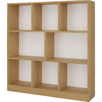 Knihovna FALCO Modulární knihovna Finley 8P, dub artisan, skandinávský design, kompaktní rozměry