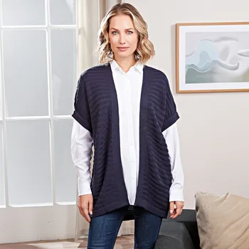 Dámská parka 3Pagen Pletená vesta námořnická modrá XL