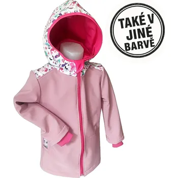 Chlapecká bunda Dívčí softshellová bunda s fleecem, Mořský svět, 3 barevné varianty (Dětská softshellová bunda s kapucí – větruodolná a voděodolná bunda pro holky)