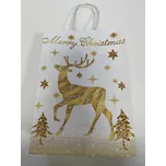 tianDe Dárková papírová taška bílo - zlatá "sob" 15x8x21 cm