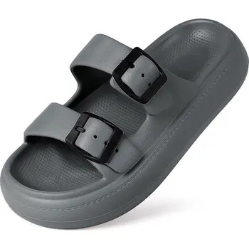 Dívčí zimní obuv Gaatpot Dětské žabky Chlapci Sandály Cozy Slides Pantofle Dívčí Měkké Bačkůrky Protiskluzové Šedá