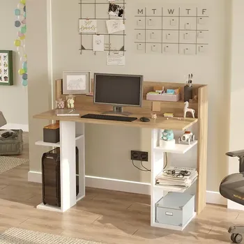 Psací stůl Psací stůl Houseland Brody dub Castello/bílý