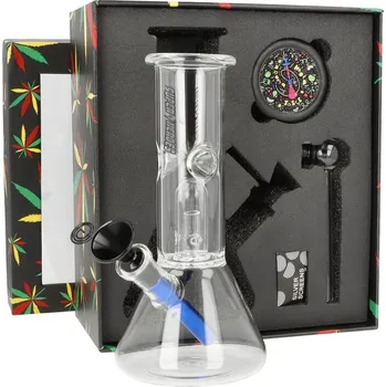 Skleněný bong s perkolací Super Heroes Giftset , 20cm