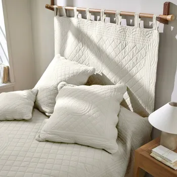 Napínací potah Blancheporte Bavlněné čelo postele Cassandre režná 80x90 cm