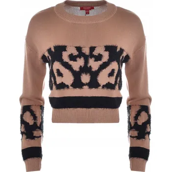 Dámský svetr Guess dámský svetr hnědý klasický do pasu velikost S