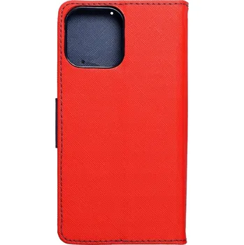 Pouzdro na mobilní telefon Flipové pouzdro Apple iPhone 13 Pro Max červené kožené se stojánkem