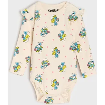 Kojenecké oblečení Sinsay - Bavlněné body The Smurfs - krémová - 9939E-01X - 9939E-01X-80