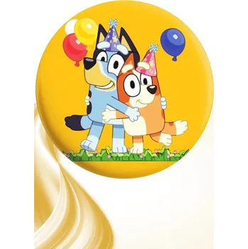 Jedlá dekorace na dort "Blue 9" 20 cm (Fondánový list NEVYŘEZÁNO)