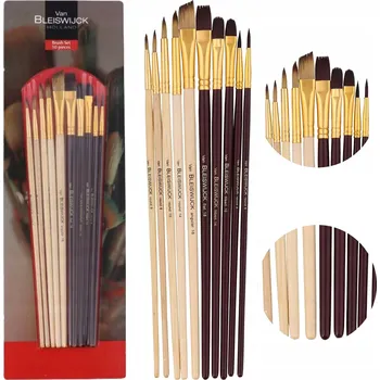 Vrták Malířské štětce umělecké precizní 10 ks profesionální syntetické