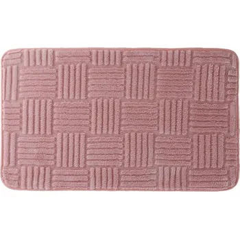 Koupelnová předložka Blancheporte Koupelnová předložka s ratanovým vzorem růžové dřevo WC 50x40 cm