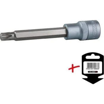 Dílna KS Tools Nástrčný ořech s bitem 1/2", profil Torx, dlouhý, T45 Věšák 911.1526-E