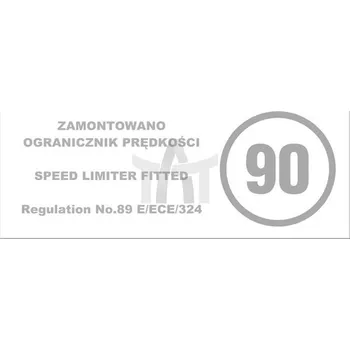 samolepka Samolepka info k omezovači 90km MTX 5907478301101