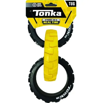 Hračka pro psa TONKA Hračka pro psy gumové 3-kruhové tahadlo s flexibilním vzorem 27 cm