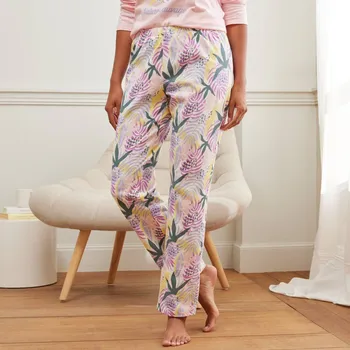 Dámské pyžamo Blancheporte Pyžamové kalhoty s potiskem Nature Sauvage režná/lila 52