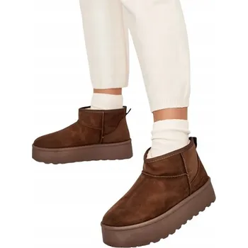 Dámská zimní obuv Tmavě Hnědé Dámské Sněhule Dagodo Velikost 41