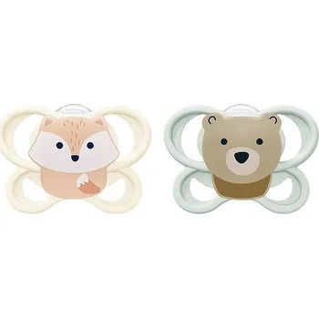 dudlíky NUK Perfect Match Air Fox/Bear 0-2 m, 2 ks