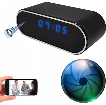 Hodiny HODINY S UKRYTOU MINI KAMEROU ŠPIONÁŽNÍ WiFi BUDÍK FULL HD USB