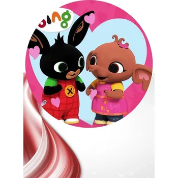 Jedlá dekorace na dort "Bing se Sulou 2" 20 cm (Fondánový list NEVYŘEZÁNO)