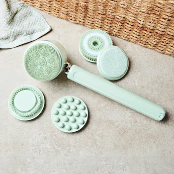 Masážní přístroj Elektrický masážní kartáč 5v1 zelená