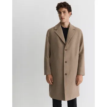 Reserved - Kabát s vlnou - béžová - 411BK-80M - 411BK-80M-XL