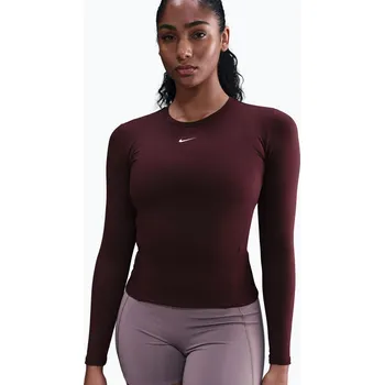 Dámské tričko Dámské tričko s dlouhým rukávem Nike One Fitted Dri-Fit burgundy crush/white