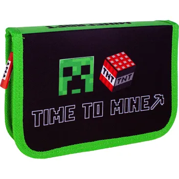 Penál Astra Minecraft Time to Mine školní penál – 1 zip, 2 klopy