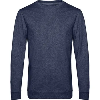 Pánská mikina B&C Mikina bez kapuce Barva: Heather Navy, Velikost: L G_BCWU01W