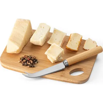 Bambusové prkénko na sýr s nožem
