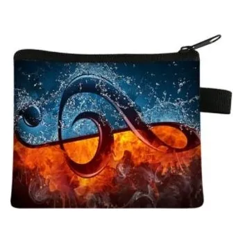 Malá peněženka se zipem - houslový klíč