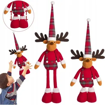 Vánoční dekorace Vánoční Sob teleskopická vánoční dekorace Mikuláš los 75 cm