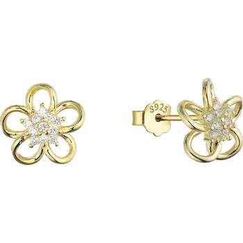 Náušnice Pozlacené náušnice kytičky 11754.1