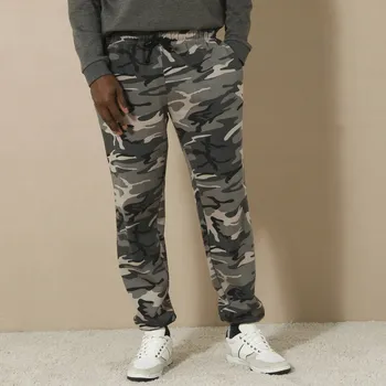 Pánské kalhoty Blancheporte Kalhoty zakončené pružnými lemy šedý maskáčový vzor 56/58