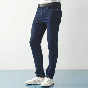 Dámské džíny Rovné džíny s 5 kapsami ze strečového denimu pro postavu 170 až 178 cm tmavě modrá 38