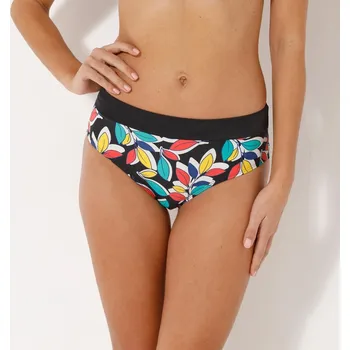 Dámské spodní prádlo Plavkové kalhotky maxi Boruca s vysokým pasem a efektem plochého břicha černá/vícebarevná 44