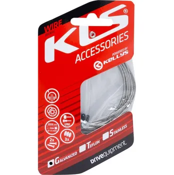 Lanko pro jízdní kolo KELLYS Lanko brzdové KLS MTB+ROAD 200 cm, galvanized, 1pc