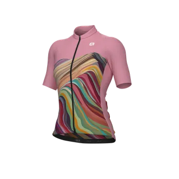 cyklistický dres dámský dres ALÉ PR-E RAINBOW Pink M