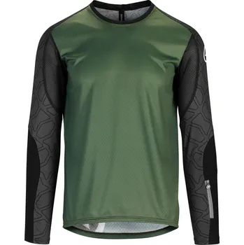 cyklistický dres volný dres s dlouhým rukávem ASSOS TRAIL LS Jersey Mugo Green XL