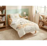 Bavlněné povlečení do postýlky LION KING BF krémové Rozměr povlečení: 40 x 60 cm | 100 x 135 cm