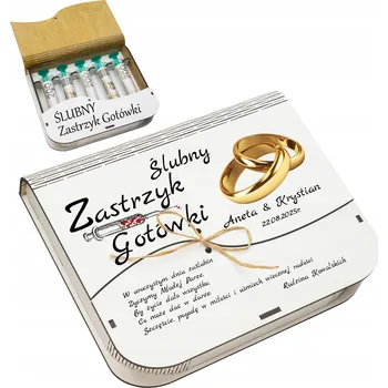 Obraz Krabička na PENÍZE S INJEKCÍ HOTOVOSTI Dárek Přání na bankovky