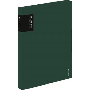 Kancelář Box na spisy s gumičkou Verde - A4, zelený, 3 cm