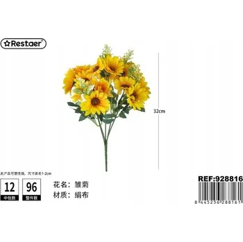 umělá květina Rest.aer - Kytice 5 větviček sedmikrásek, 32 cm