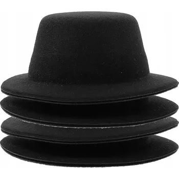 Obraz Mini jazzové kloboučky k dekoraci, 4 kusy, černé