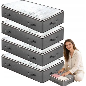 Úložný box Organizér Obal Úložný box na povlečení oblečení POD POSTEL, odolný, 90L x4