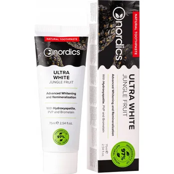 zubní pasta Zubní pasta Ultra White Jungle Fruit bez fluoridu BIO 75 ml - Nordics