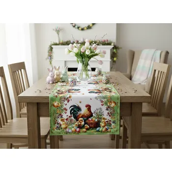 ubrus Velikonoční ubrus - běhoun na stůl EASTERS FAMILY 60x120 cm Mybesthome