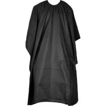 Pláštěnka FRYZIÉRSKÁ PLÁŠTĚNKA DLOUHÁ ČERNÁ SE ZAPÍNÁNÍM NA KOVOVÉ PATENTKY 135x150CM