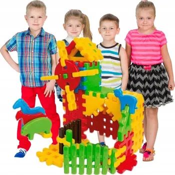 ostatní stavebnice VAFLOVÉ Stavebnice pro Děti Stavební Sada v Sáčku 50 dílů