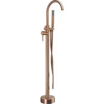 Volně stojící vanová baterie REA LUNGO kartáčovaná měď